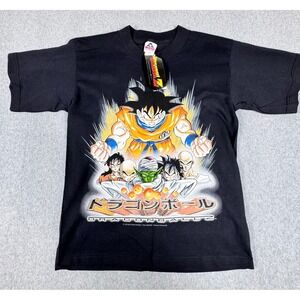 Dragon Ball Z Kids Youth Boys L T-Shirt Black Very Rare Vintage 90s NWT